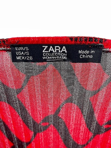 s Beden kırmızı Renk Zara Bluz %70 İndirimli.