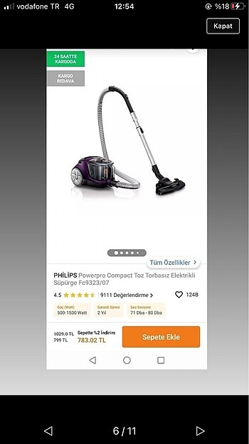 Philips elektrikli süpürge