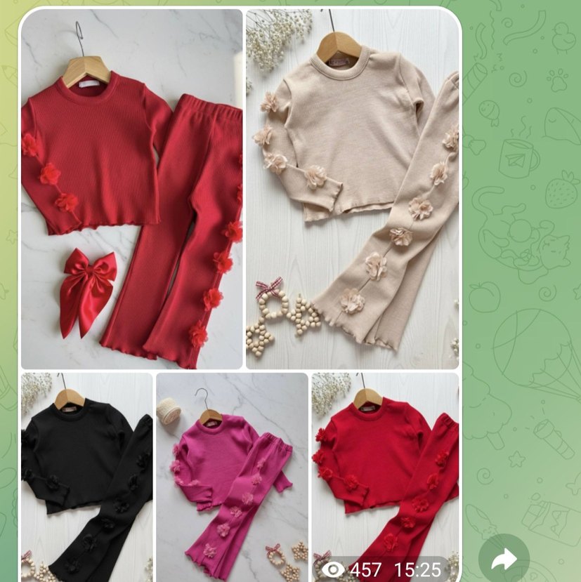 Koyu Mor Örme Kız Çocuk Etek - Görsel 3