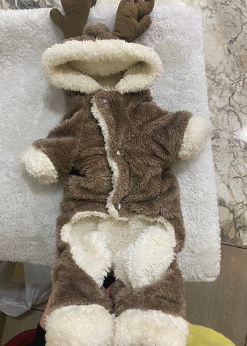 Kahverengi Kürklü Köpek Geyiği Kostümü - Görsel 3