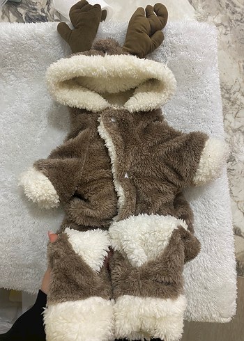 Kahverengi Kürklü Köpek Geyiği Kostümü - Görsel 5