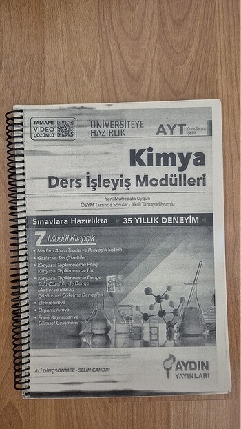 Ayt kimya Aydın ders işleyiş modülleri