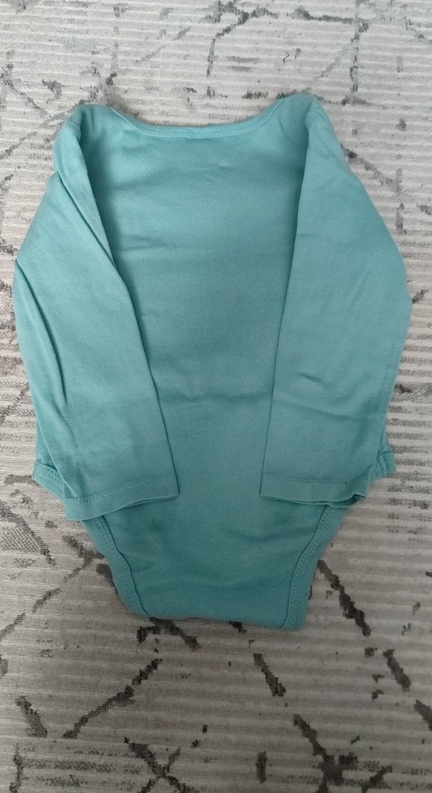 Turkuaz Uzun Kollu Bebek Body - Görsel 3