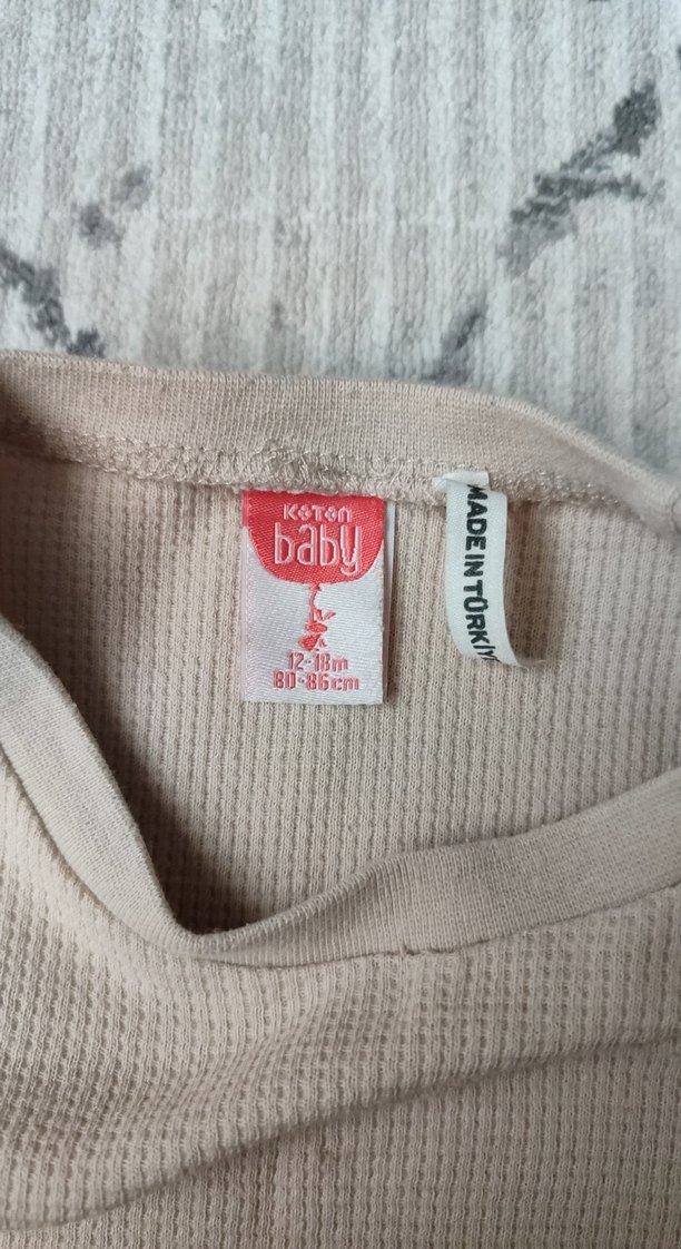 Bej Baskılı Çocuk Atlet - Görsel 3