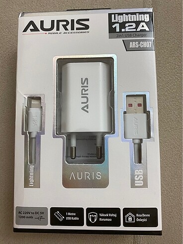 Auris 1.2A Lightning Şarj Cihazı