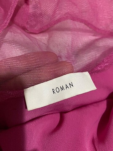 38 Beden Roman Pembe Çiçekli Elbise