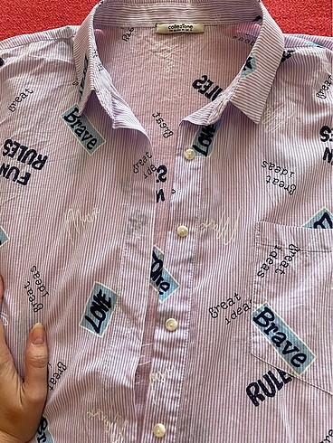 s Beden Collezione S Oversize Lila Gömlek