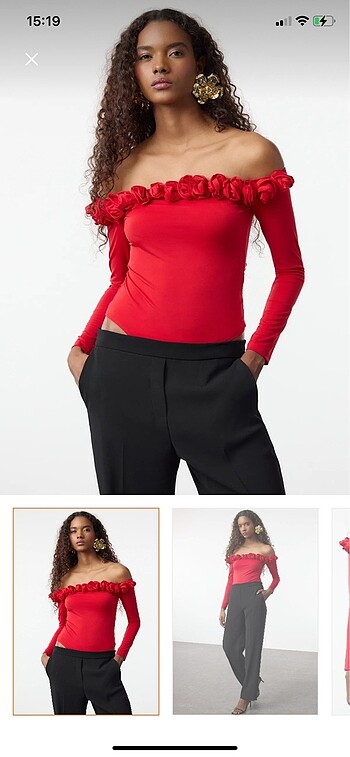 xl Beden bordo Renk Kırmızı gül detaylı örme çıtçıtlı body