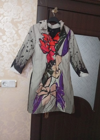 çok renkli ince kumaş yağmurluk - Görsel 3