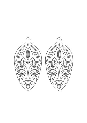 Beyaz Avant-Garde kadın Küpe - Görsel 2