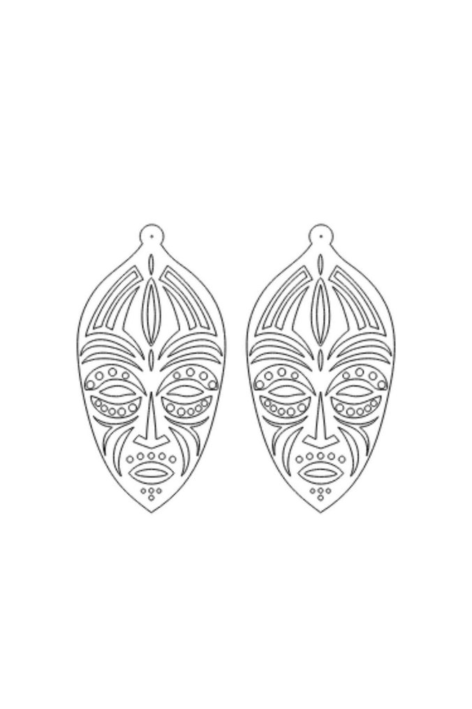 Beyaz Avant-Garde kadın Küpe - Görsel 2