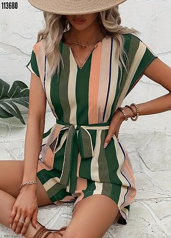 Zara Keten şort tulum 