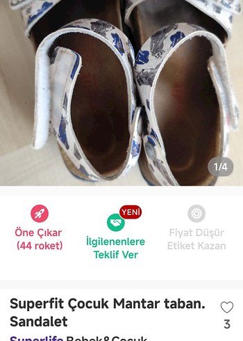 Superfit Bohem Tarzı Desenli Mavi Erkek Sandalet - Görsel 5