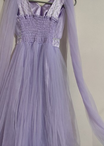 Tommito :Mor Uzun askili boncuk İşlemeli Çocuk  Abiye - Görsel 4