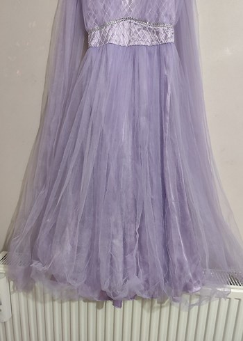 Tommito :Mor Uzun askili boncuk İşlemeli Çocuk  Abiye - Görsel 6