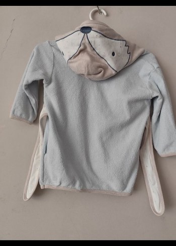 Babayda. Kapüşonlu Erkek Çocuk Bornoz Gri - Görsel 2