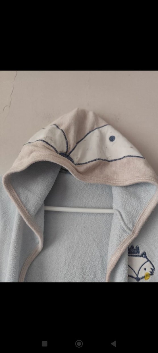 Babayda. Kapüşonlu Erkek Çocuk Bornoz Gri - Görsel 5