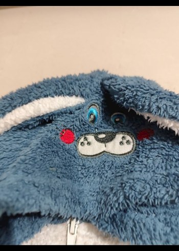 Murcik: Erkek Bebek Mavi peluş Tulum - Görsel 4