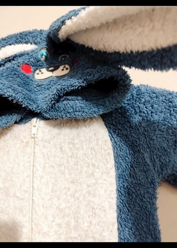 Murcik: Erkek Bebek Mavi peluş Tulum - Görsel 3