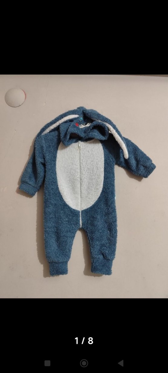 Murcik: Erkek Bebek Mavi peluş Tulum - Görsel 2