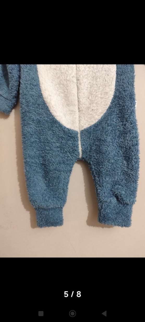 Murcik: Erkek Bebek Mavi peluş Tulum - Görsel 5