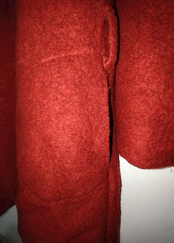 OXXO :Kadın Kırmızı Yün Kabanı - Görsel 6