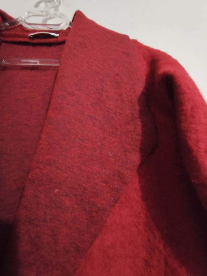 OXXO :Kadın   Kırmızı Yün  Kabanı - Görsel 4