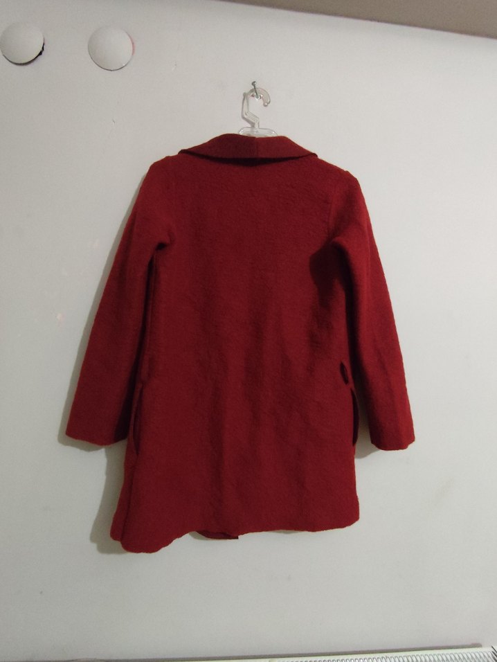 OXXO :Kadın   Kırmızı Yün  Kabanı - Görsel 2