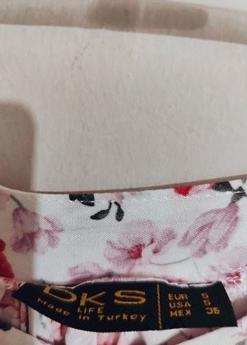 BKS : Pembe Çiçek Desenli Uzun Günlük Elbise. - Görsel 6