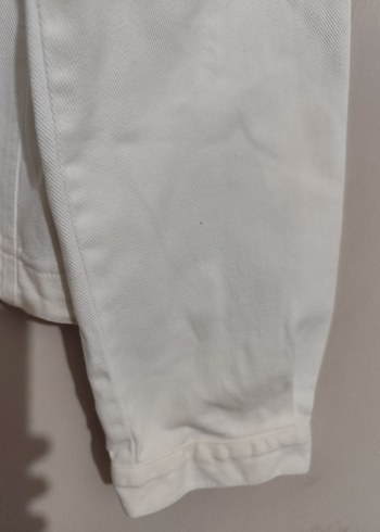 Koton Kumaş Beyaz Düğmeli Kadın Denim Ceket - Görsel 7