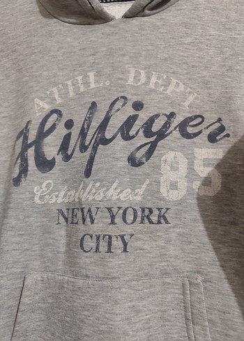 Gri Kapüşonlu Erkek Çocuk Sweatshirt - Görsel 5