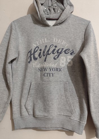 Gri Kapüşonlu Erkek Çocuk Sweatshirt - Görsel 3