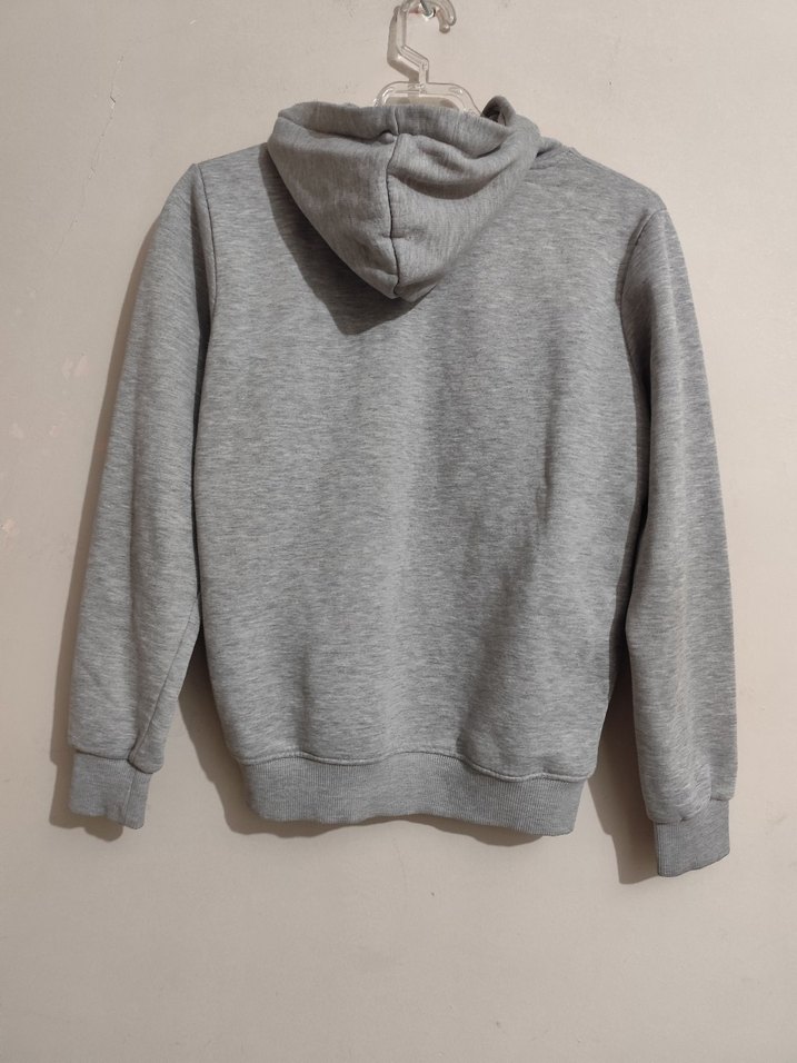 Gri Kapüşonlu Erkek Çocuk Sweatshirt - Görsel 2