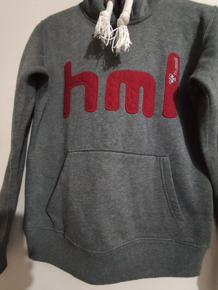 hummel : Gri Kapüşonlu Kadın Sweatshirt - Görsel 4