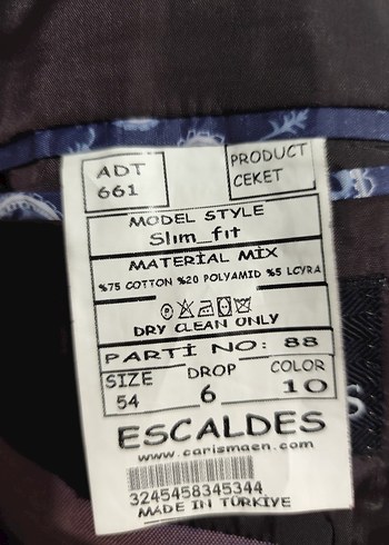 ESCALDES : Mor Düğmeli Erkek Ceket - Görsel 7