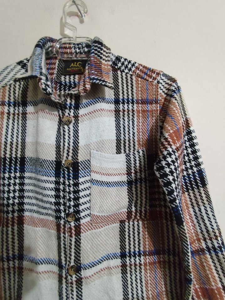 ALC :Kadın Çok Renkli Pamuklu kalın  Oduncu  Gömlek - Görsel 3