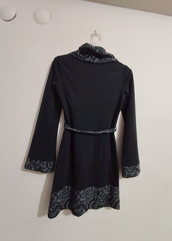 Nominal : Desenli Uzun Kollu Siyah Gotik Kadın Elbise - Görsel 3