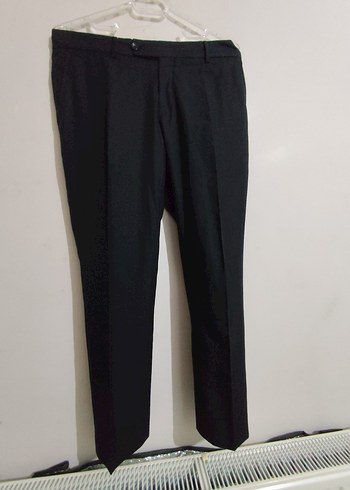Siyah Regular Fit Bel Detaylı Erkek Pantolon - Görsel 4