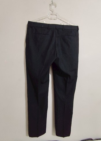 Siyah Regular Fit Bel Detaylı Erkek Pantolon - Görsel 2