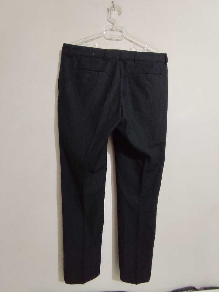 Siyah Regular Fit Bel Detaylı Erkek Pantolon - Görsel 2