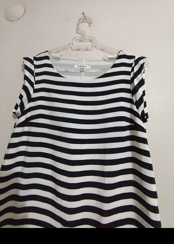 Koton: Çizgili Midi Kolsuz Elbise - Görsel 3