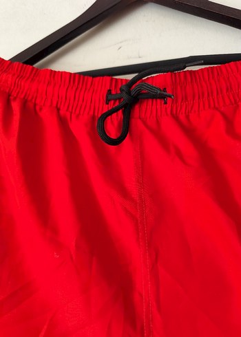 Baypas Erkek Kırmızı Rahat Kesim  uzun yüzücü gözme Şort - Görsel 3