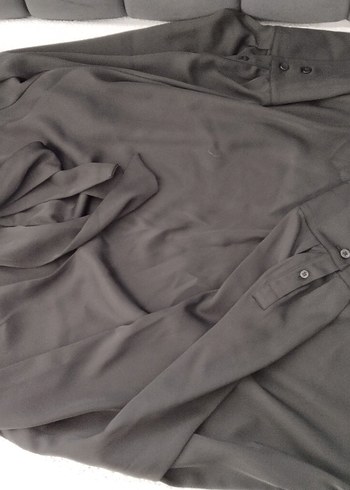 l Beden gri Renk h&m saten gömlek