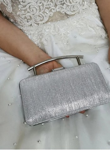 Diğer Gümüş rengi Abiye Portföy Çanta