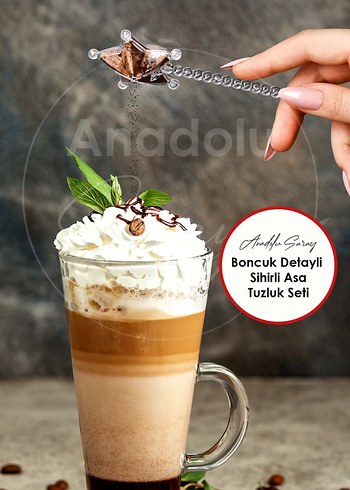 Beden Boncuk Detaylı Sihirli Asa Tuzluk Seti 6'lı