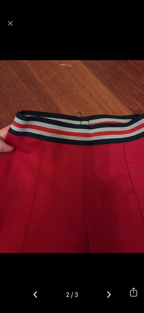 Kırmızı Kumaş Tayt Pantolon - Görsel 2