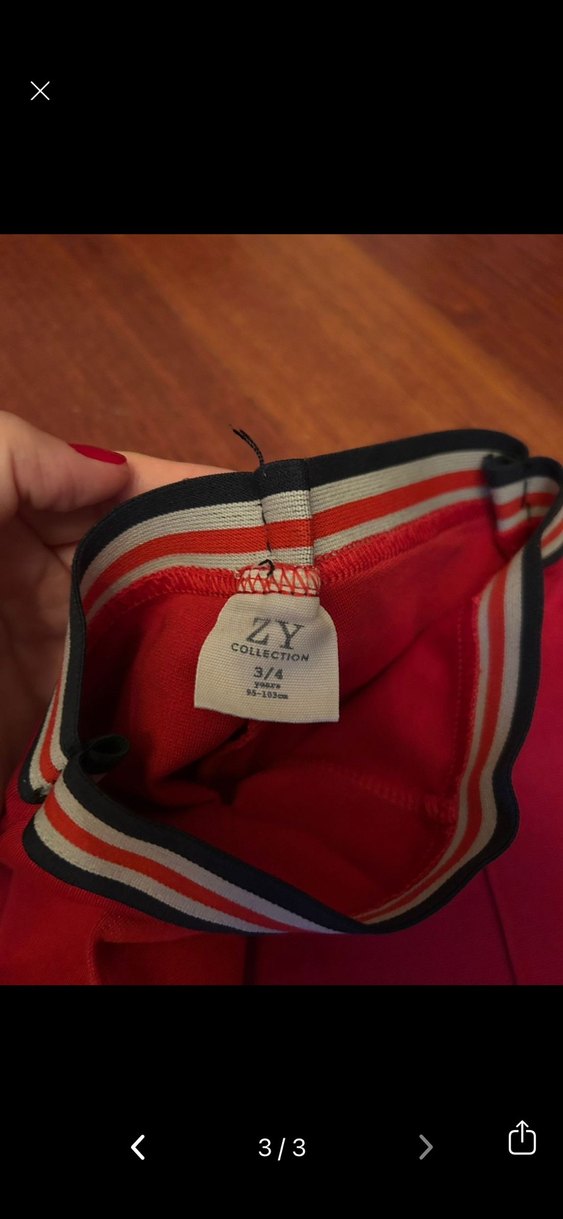 Kırmızı Kumaş Tayt Pantolon - Görsel 3