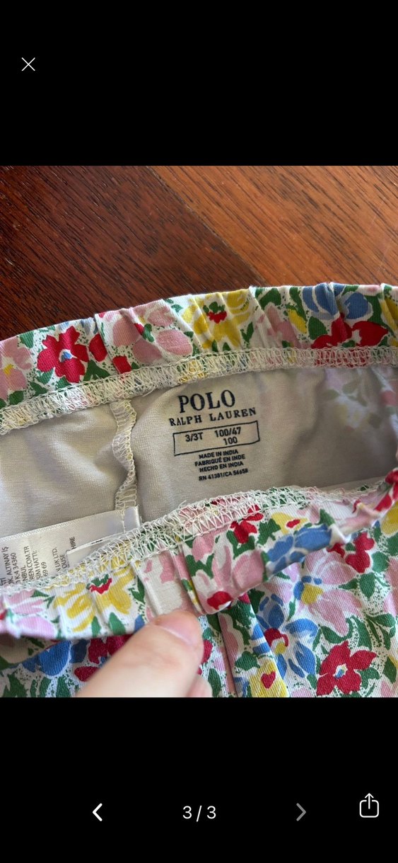 Ralph Lauren Çiçek Desenli Kız Tayt - Görsel 2