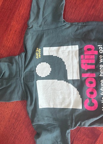 Petrol Yeşil Zara Kapüşonlu Çocuk Sweatshirt - Görsel 2