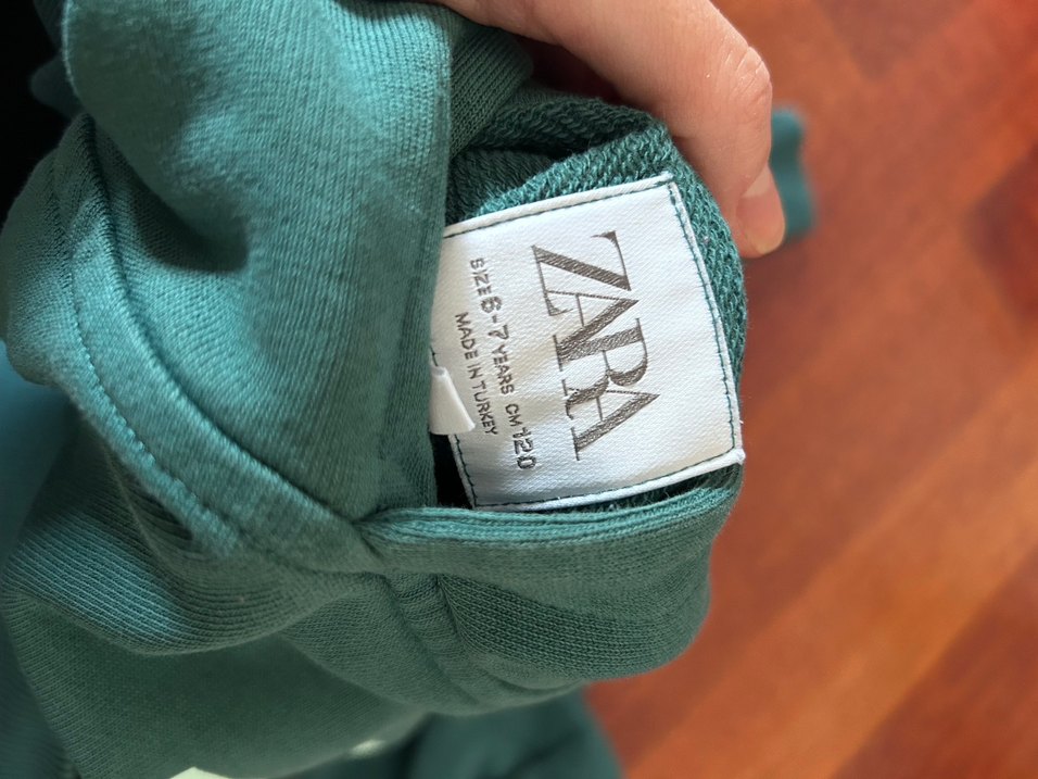 Petrol Yeşil Zara Kapüşonlu Çocuk Sweatshirt - Görsel 3